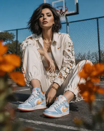 Basketball Court Fashion Portrait